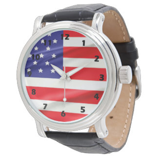 Amerikanische Flagge Armbanduhr