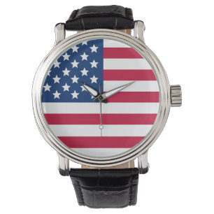 Amerikanische Flagge Armbanduhr