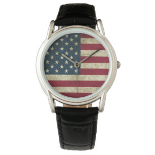 Amerikanische Flagge Armbanduhr