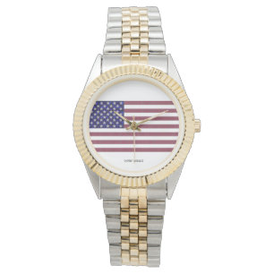 Amerikanische Flagge Armbanduhr