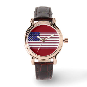 Amerikanische Flagge Armbanduhr