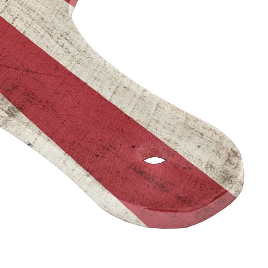 Amerikanische Flagge auf altem hölzernem Korn Schneidebrett (Ecke)