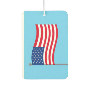 Amerikanische Flagge auf blauem Hintergrund Autolufterfrischer