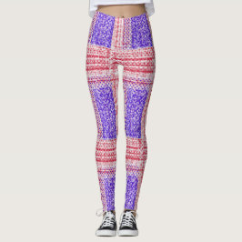 Amerikanische Flagge auf blauem Hintergrund Leggin Leggings