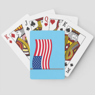 Amerikanische Flagge auf blauem Hintergrund Spielkarten