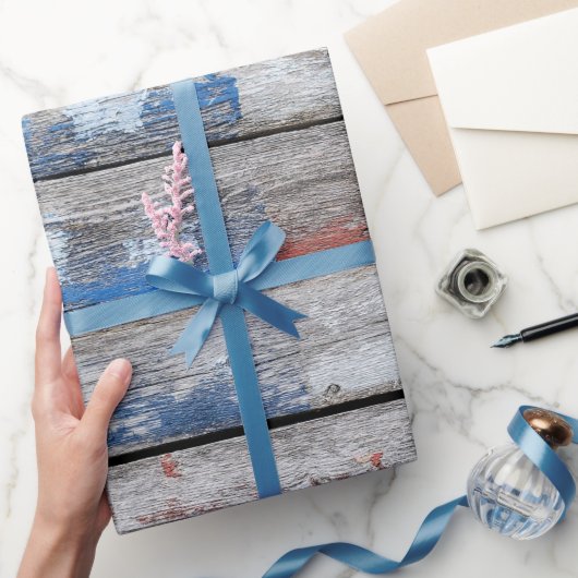 Amerikanische Flagge auf der Holzmousepad Geschenkpapier (Schenken)