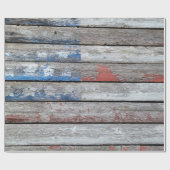 Amerikanische Flagge auf der Holzmousepad Geschenkpapier (Flach)