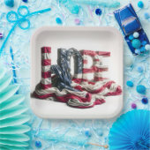 Amerikanische Flagge auf der HOPE Pappteller (Party)