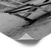 Amerikanische Flagge auf der Rettungshütte Poster (Ecke)