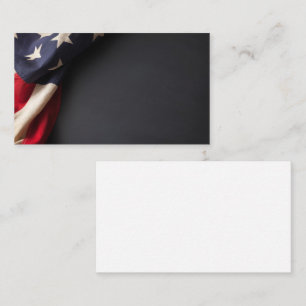 Amerikanische Flagge auf der Tafel Visitenkarte
