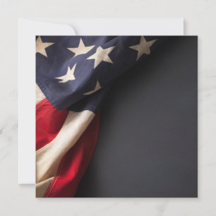 Amerikanische Flagge auf einer Tafel Ankündigung