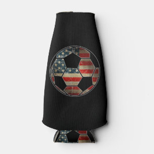 Amerikanische Flagge auf Fußball - Fußballflagge Flaschenkühler
