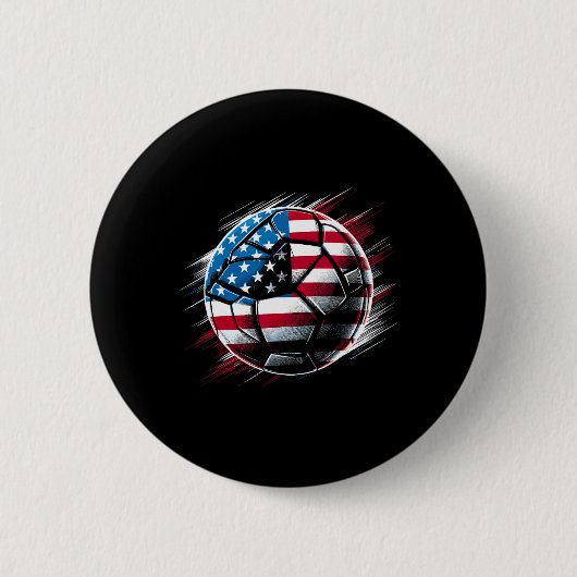Amerikanische Flagge auf Fußball Ll Button (Vorderseite)
