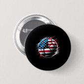 Amerikanische Flagge auf Fußball Ll Button (Vorne & Hinten)
