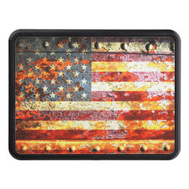 Amerikanische Flagge auf geruhtem, rivalisiertem M Abschlepphaken Cover