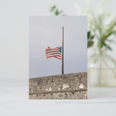 Amerikanische Flagge auf halbem Mast Karte (Stehend Vorderseite)