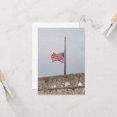 Amerikanische Flagge auf halbem Mast Karte (Vorderseite/Rückseite Beispiel)