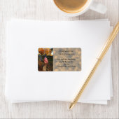 Amerikanische Flagge auf historischem Grabzeichen Adressaufkleber (Insitu)