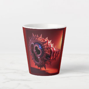 Amerikanische Flagge auf Mandelbrot Tube gelegt Milchtasse