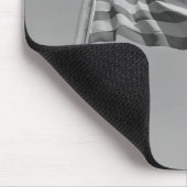 Amerikanische Flagge auf Mast Mousepad (Ecke)