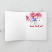 Amerikanische Flagge auf rostigem Hufeisen Karte (Innenseite)