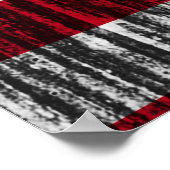 Amerikanische Flagge auf Zaunhintergrund.4., abs. Poster (Ecke)