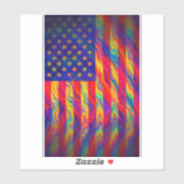 Amerikanische Flagge Aufkleber (Blatt)
