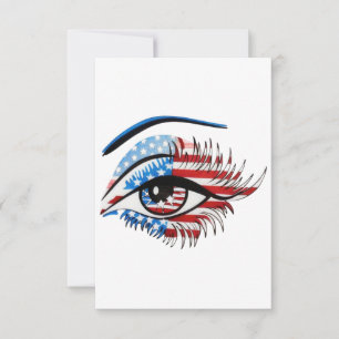 Amerikanische Flagge Auge, Patriotische Sublimatio Dankeskarte