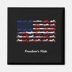 Amerikanische Flagge aus Motorrad lustig 4. Juli Magnet