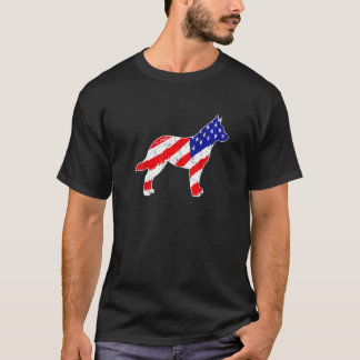 Amerikanische Flagge Australian Cattle Patriotisch T-Shirt