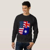 Amerikanische Flagge AUSTRALIEN Freundschaft Land Sweatshirt (Vorne ganz)