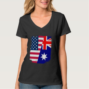 Amerikanische Flagge AUSTRALIEN Freundschaft Land  T-Shirt