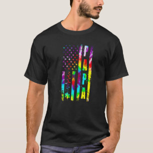 Amerikanische Flagge Autismus-Bewusstsein Papa Unt T-Shirt