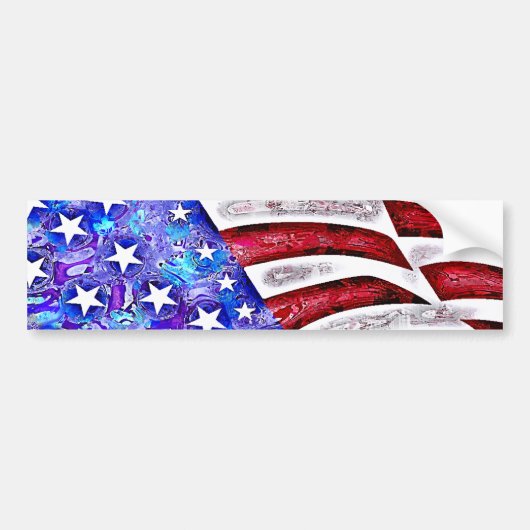 AMERIKANISCHE FLAGGE AUTOAUFKLEBER (Vorne)