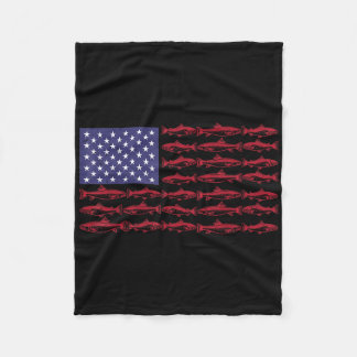 Amerikanische Flagge B Angelsport Patriotische Män Fleecedecke
