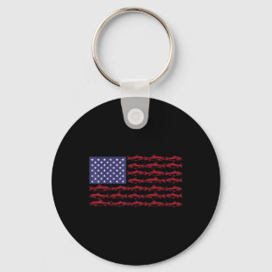 Amerikanische Flagge B Angelsport Patriotische Män Schlüsselanhänger