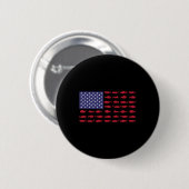 Amerikanische Flagge B Fischen Kinderjunge Frauen  Button (Vorne & Hinten)