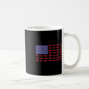 Amerikanische Flagge B Fischen Kinderjunge Frauen Kaffeetasse