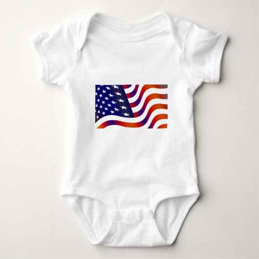Amerikanische Flagge Baby Strampler (Vorderseite)