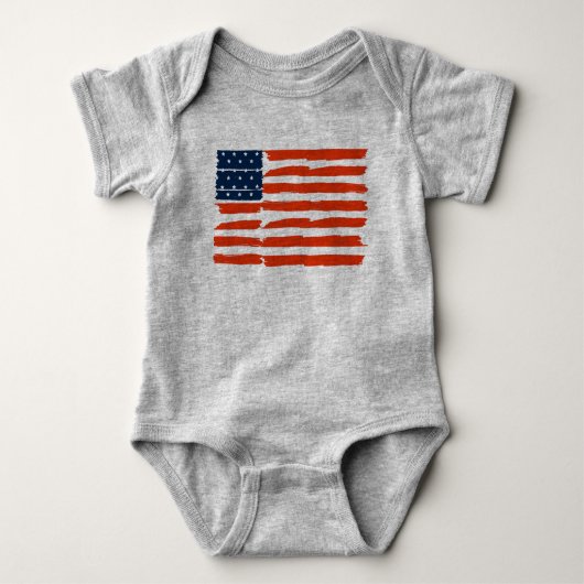 Amerikanische Flagge Baby Strampler (Vorderseite)