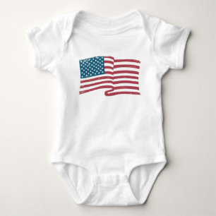 Amerikanische Flagge Baby Strampler