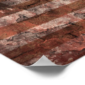Amerikanische Flagge Backsteinmauer Poster (Ecke)