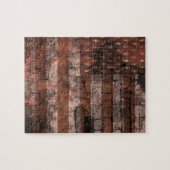 Amerikanische Flagge Backsteinmauer Puzzle (Horizontal)