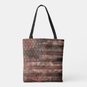 Amerikanische Flagge Backsteinmauer Tasche (Rückseite)