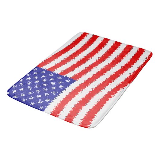 Amerikanische Flagge Badematte (Schrägansicht)