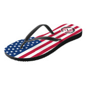 Amerikanische Flagge Badesandalen (Schrägansicht)