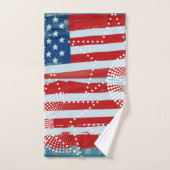 Amerikanische Flagge Badhandtuch Set (Handtuch)