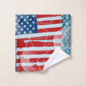 Amerikanische Flagge Badhandtuch Set (Waschlappen)