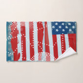 Amerikanische Flagge Badhandtuch Set (Handtuch)