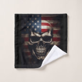 Amerikanische Flagge Badhandtuch Set (Waschlappen)